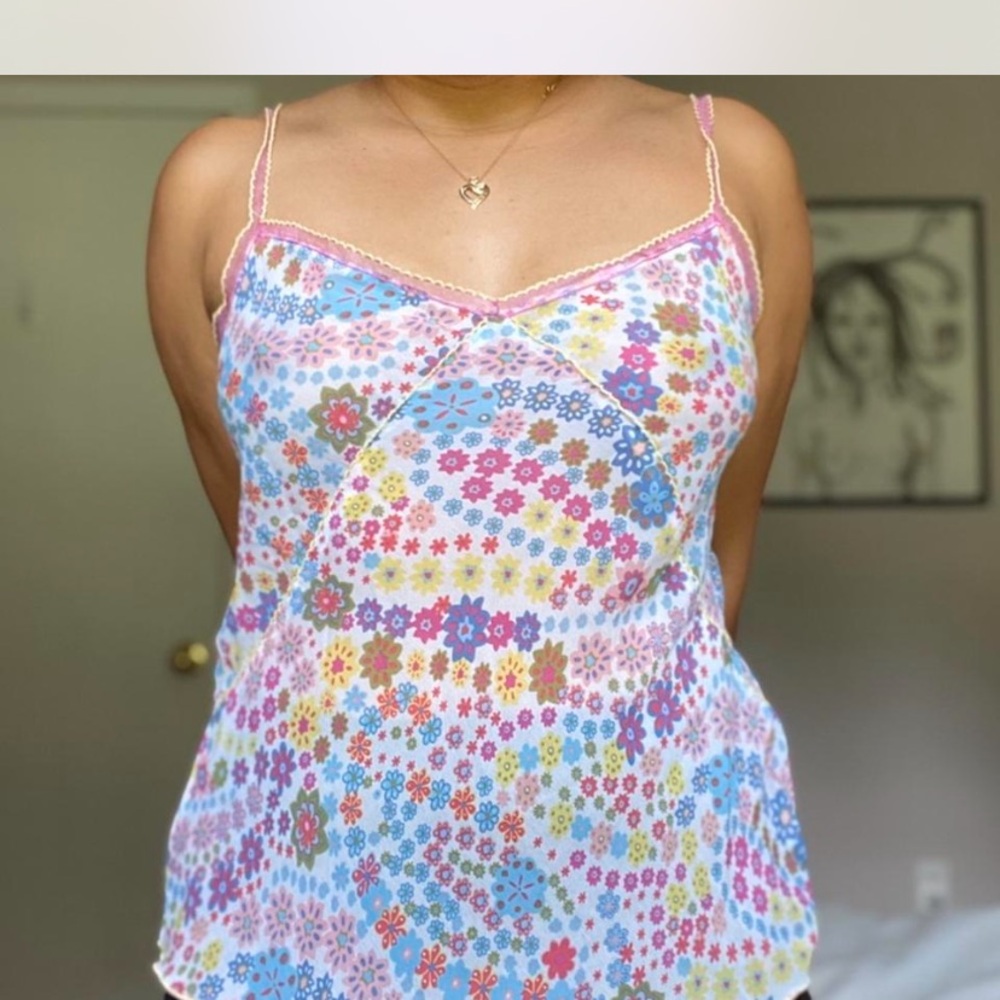Colorful Floral sheer top